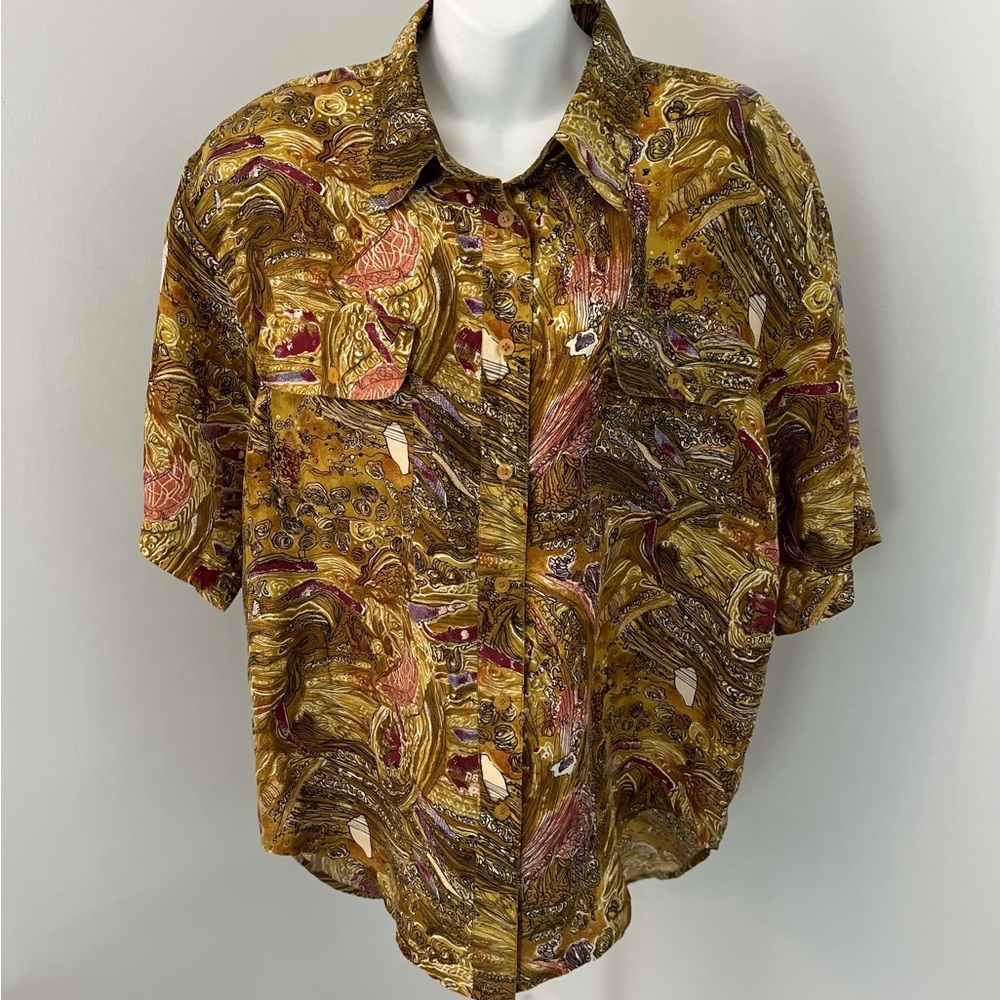 Vintage Hattie Carnegie Silk Buttondown Blouse